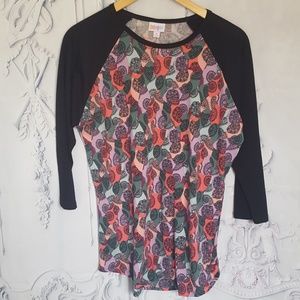 LuLaRoe Randy Black and Printed Size Medium